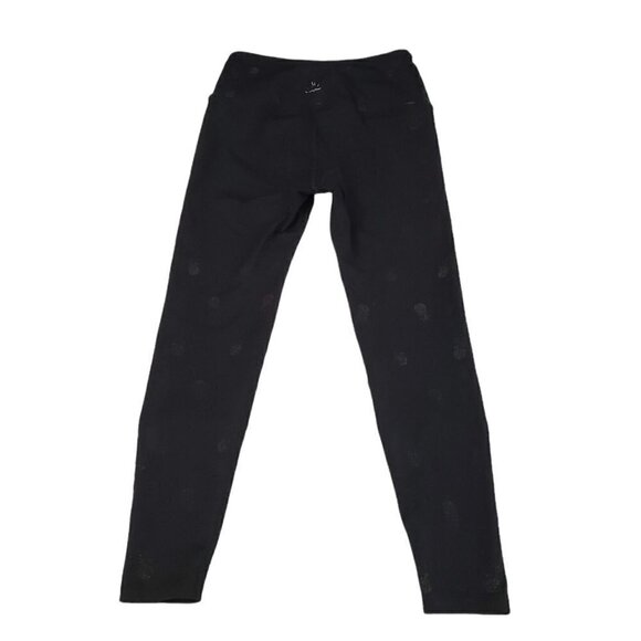 Beyond Yoga Leggings Medium Black Pineapple Print Ankle Crop Athleisure - Picture 4 of 9